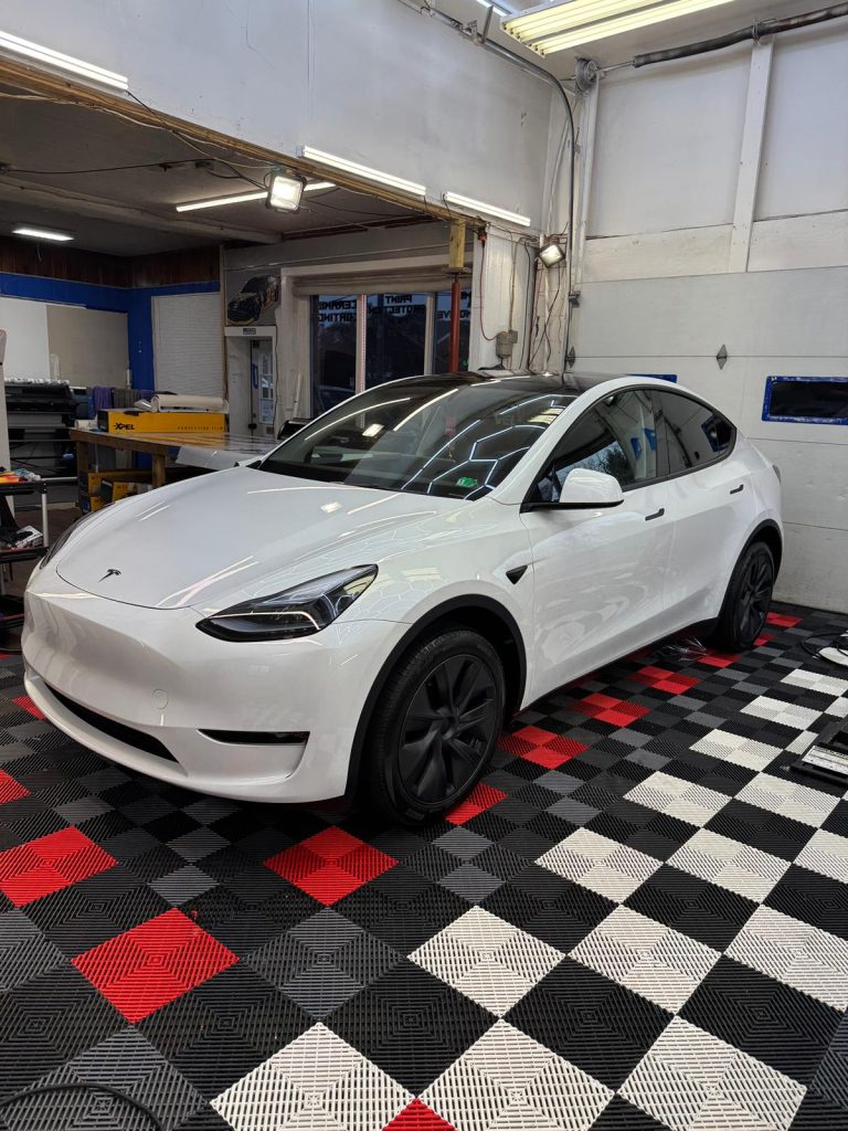 Boston ceramic coating service on Tesla